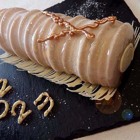 Buche de Noël aux marrons et clémentines confites