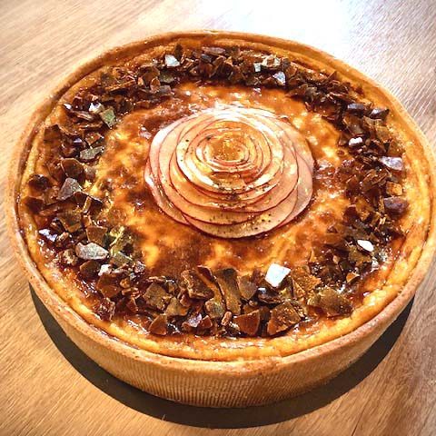 Concours du meilleur flan de France, à Lyon 2025, flan tatin vanille praliné, nougatine
