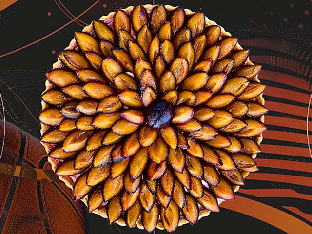Tarte aux prunes de Lorraine, de véritables quetsches cueillies directement sur l'arbre
